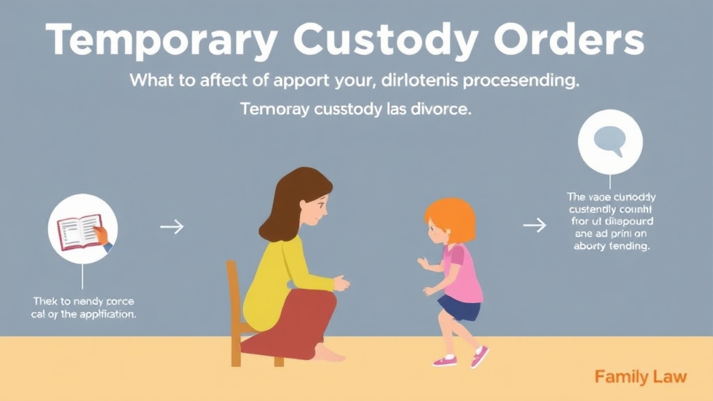 Visual guide for practical steps in temporary custody orders: what to expect while divorce is pending