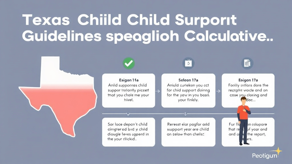 Visual guide for practical steps in texas child support guidelines and calculator