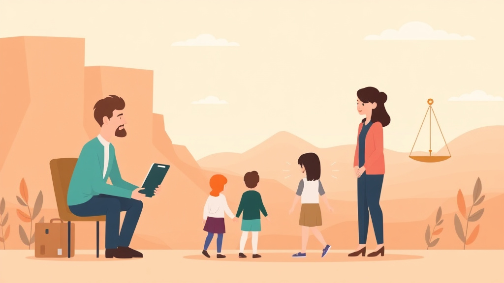 Illustration showing key concepts related to utah child support guidelines and calculator