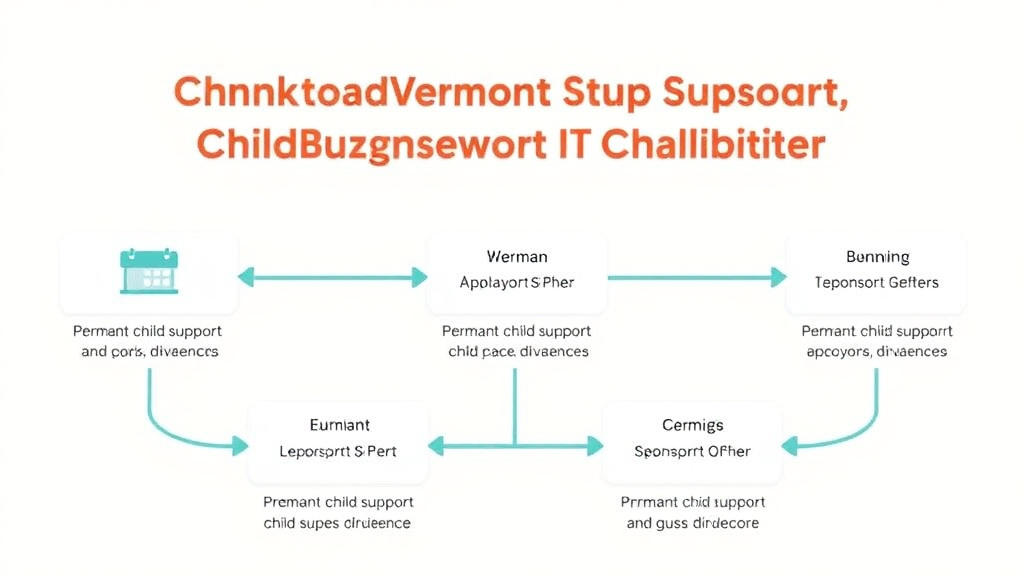 Visual guide for practical steps in vermont child support guidelines and calculator