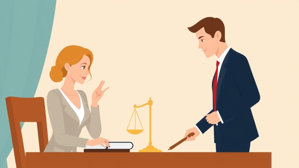 Illustration showing key concepts related to arbitration in divorce: how private judging works