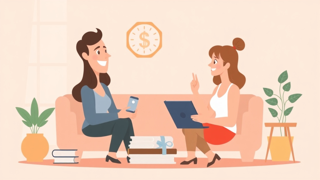 Illustration showing key concepts related to budgeting after divorce: creating a new financial plan