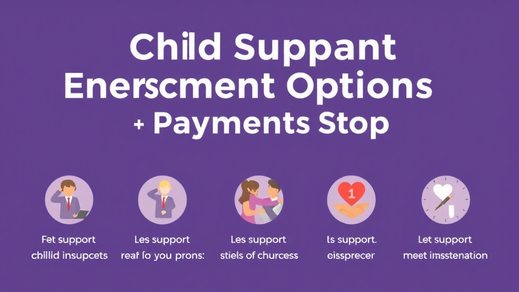 Visual guide for practical steps in child support enforcement: options when payments stop