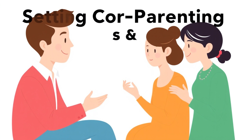 Illustration showing key concepts related to setting co-parenting boundaries: a practical guide