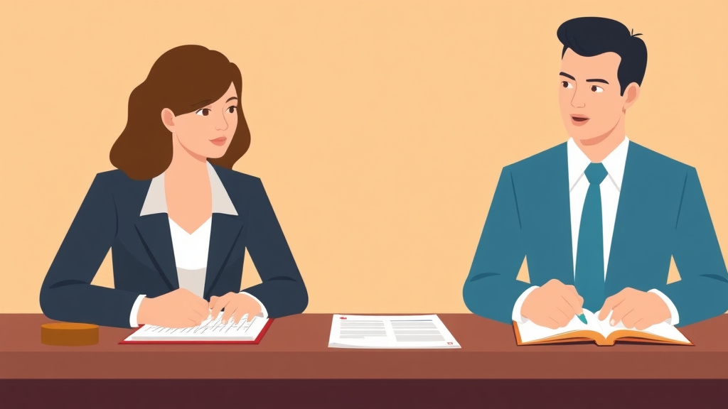 Illustration showing key concepts related to contested divorce process: steps from filing to trial