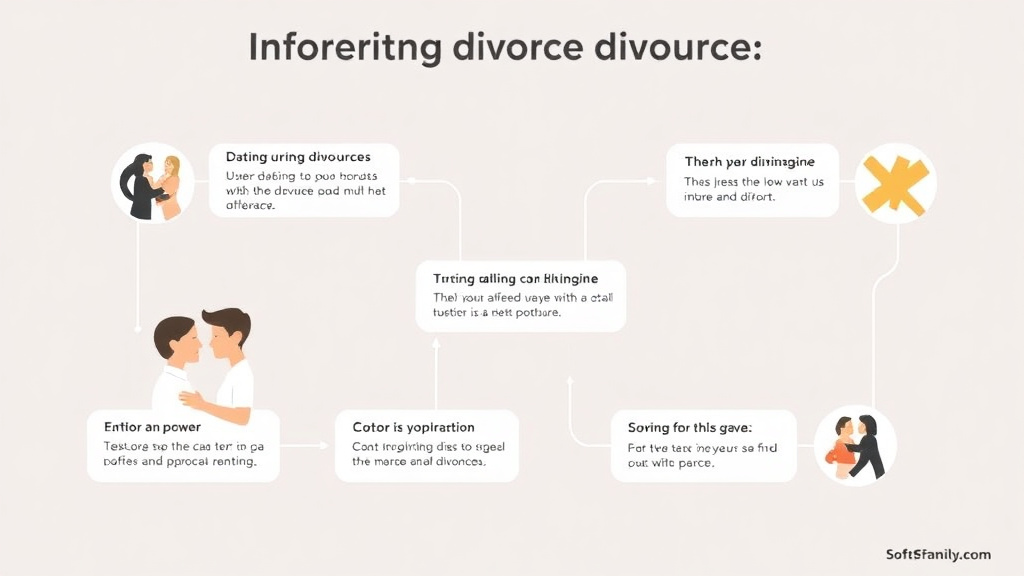 Visual guide for practical steps in dating during divorce: legal and practical considerations