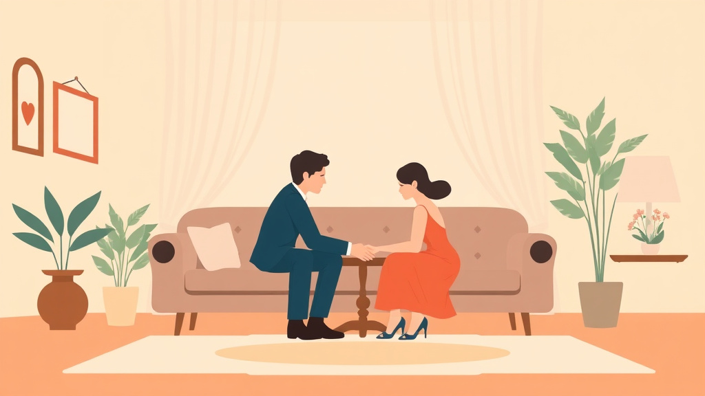 Illustration showing key concepts related to divorce after a long marriage: special considerations
