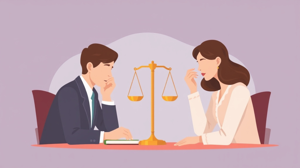 Illustration showing key concepts related to divorce and bankruptcy: how they interact