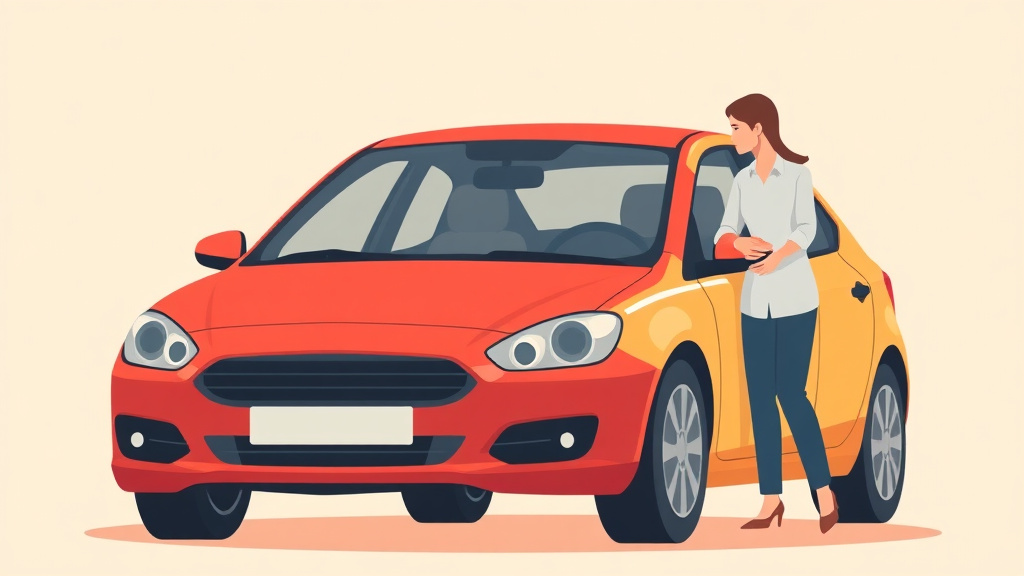 Illustration showing key concepts related to divorce and car loans: who keeps the vehicle