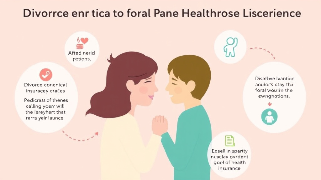 Visual guide for practical steps in divorce and health insurance: maintaining coverage