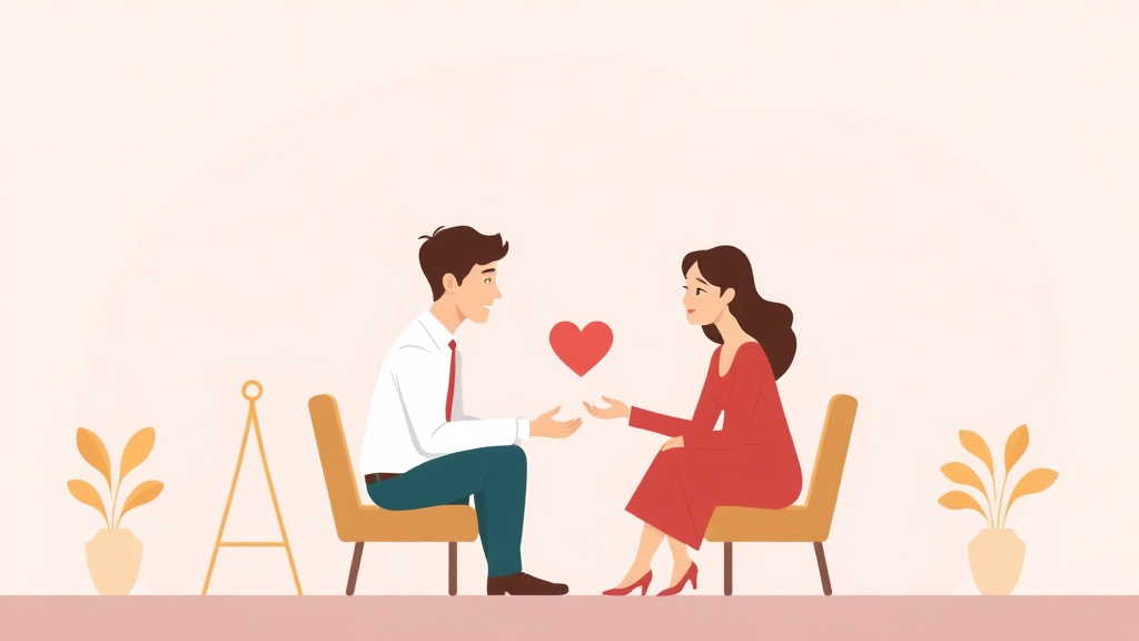 Illustration showing key concepts related to divorce and mental health: coping strategies