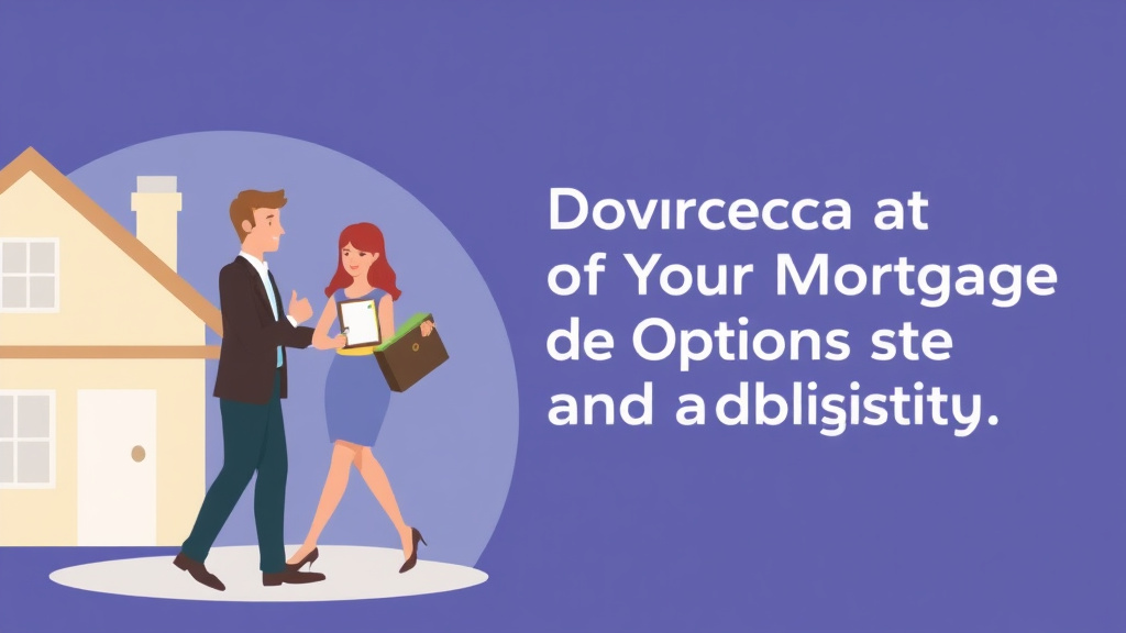 Illustration showing key concepts related to divorce and your mortgage: options and obligations