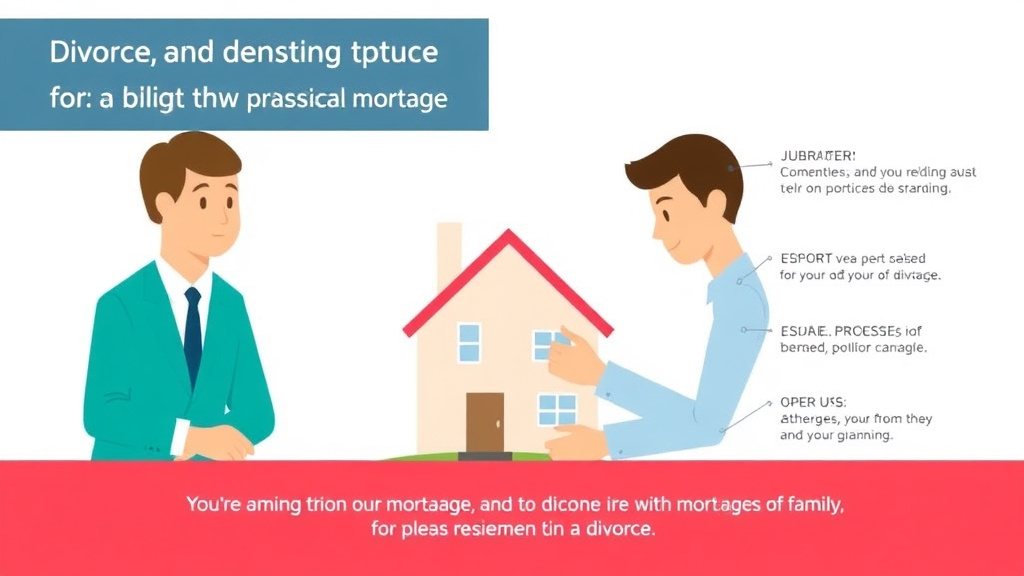 Visual guide for practical steps in divorce and your mortgage: options and obligations