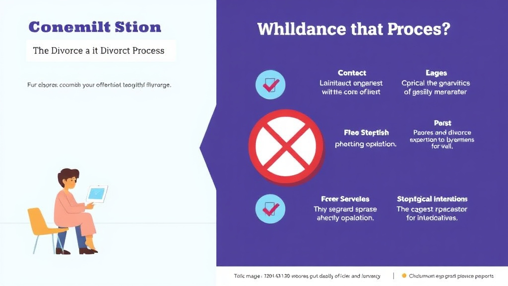 Visual guide for practical steps in divorce and social media: what not to post