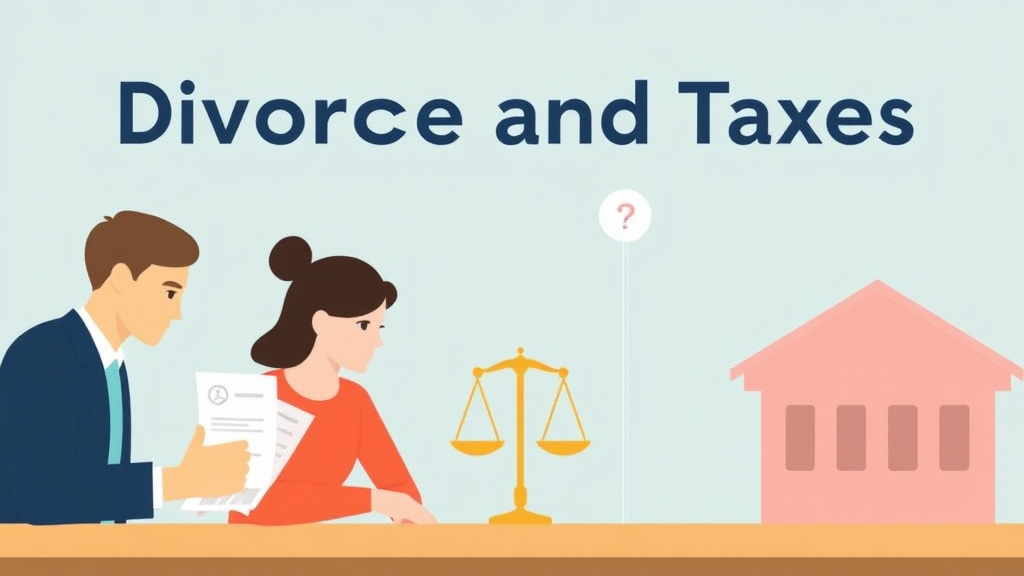 Visual guide for practical steps in divorce and taxes: filing status, deductions, and credits