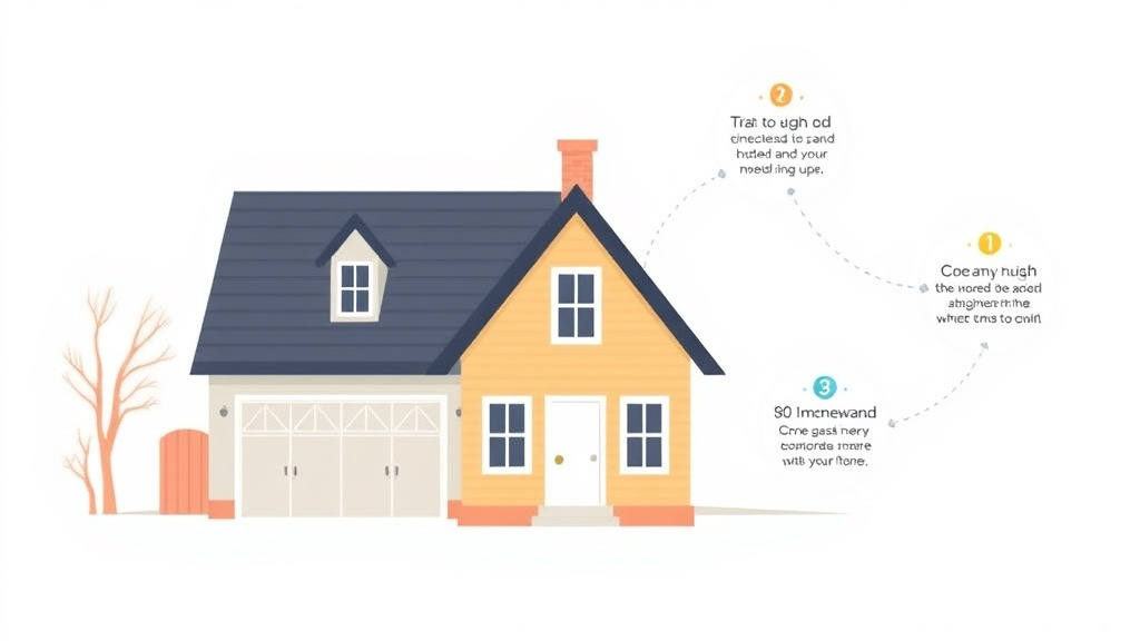Visual guide for practical steps in the family home in divorce: sell, buy out, or co-own