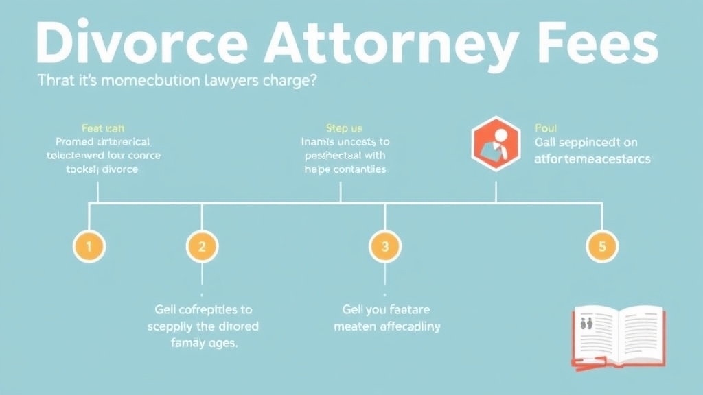 Visual guide for practical steps in divorce attorney fees: how much lawyers charge