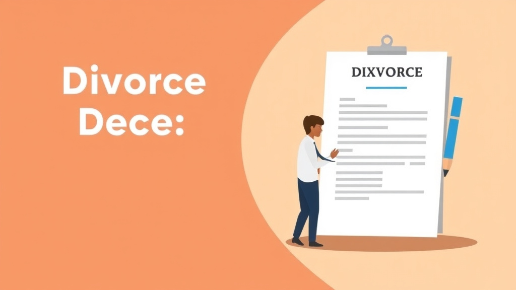 Illustration showing key concepts related to divorce decree explained: what it means and what to do next