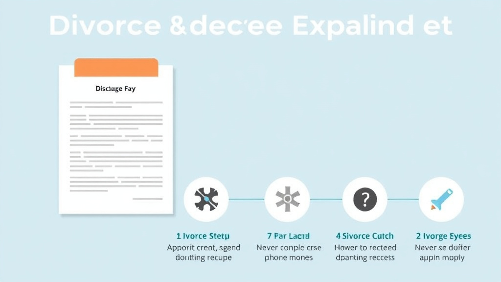 Visual guide for practical steps in divorce decree explained: what it means and what to do next