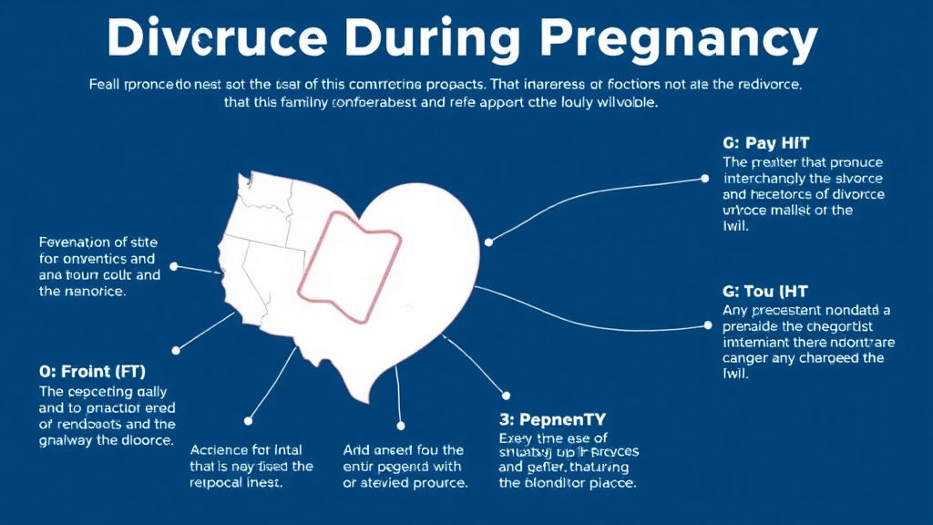 Visual guide for practical steps in divorce during pregnancy: state laws and restrictions