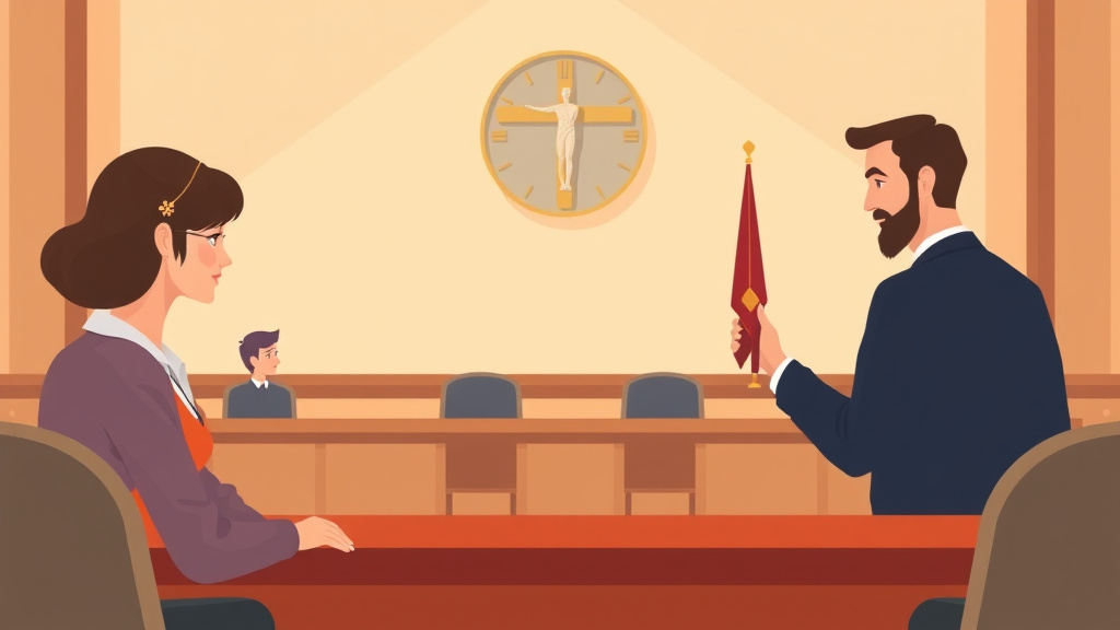 Illustration showing key concepts related to divorce final hearing: the last step to finalization