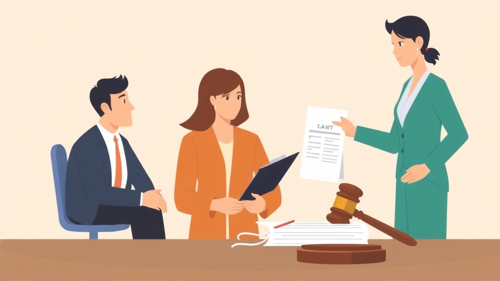 Illustration showing key concepts related to divorce financial affidavit: how to complete it accurately