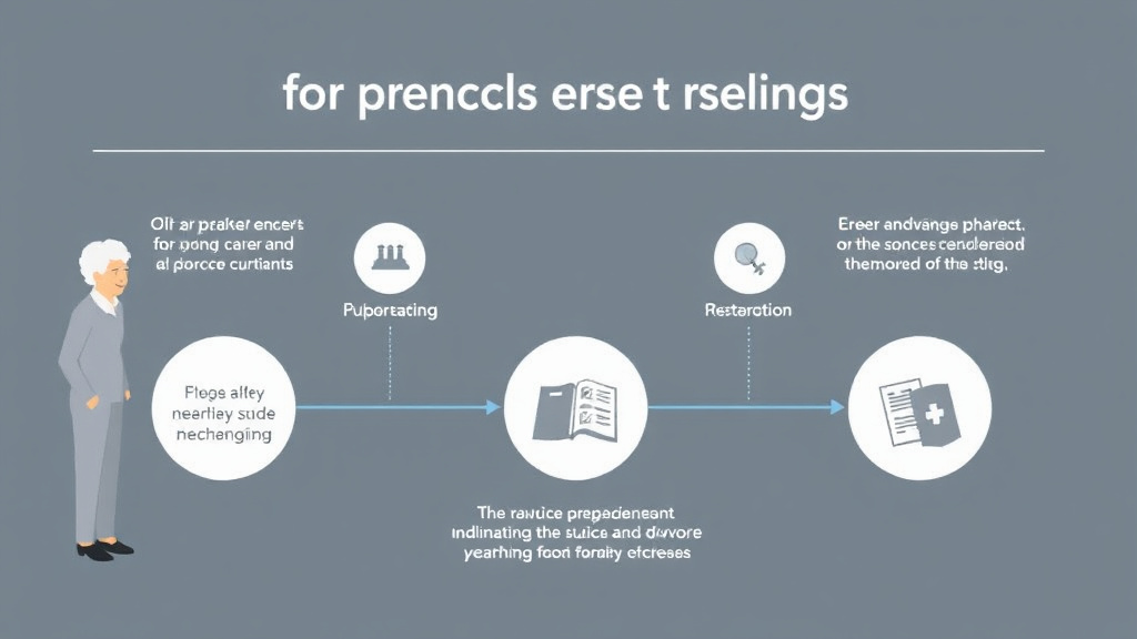 Visual guide for practical steps in divorce for seniors: gray divorce considerations