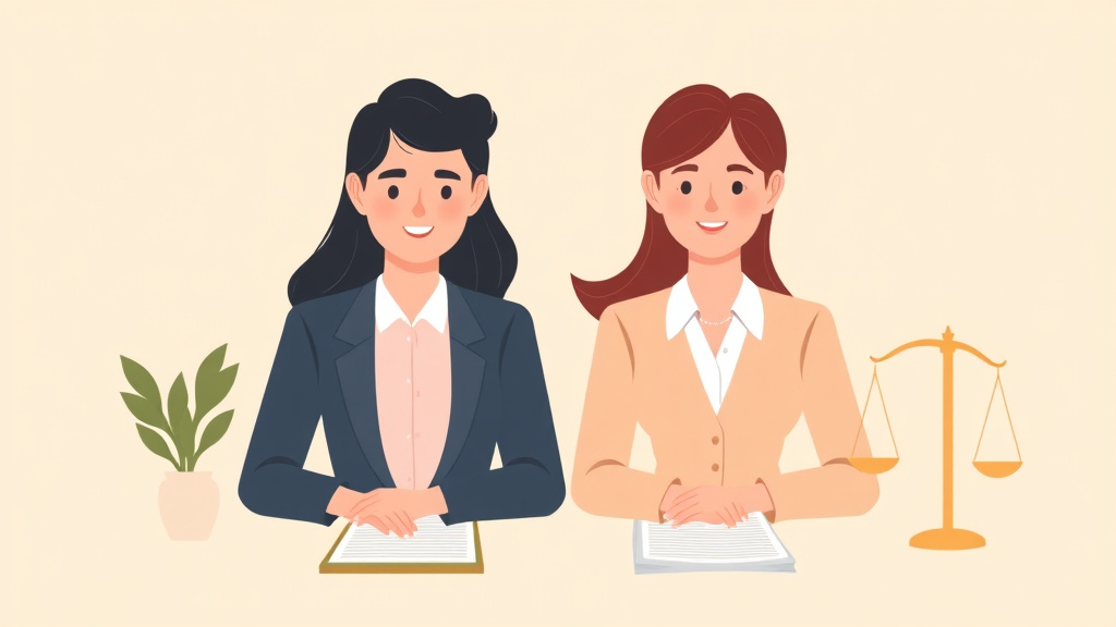 Illustration showing key concepts related to divorce when one spouse owns a business