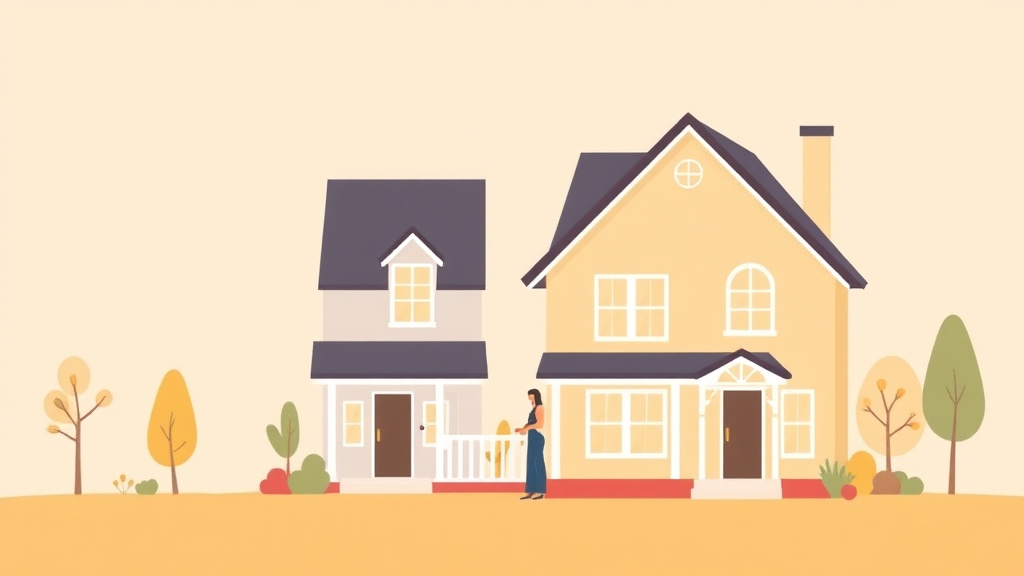 Illustration showing key concepts related to divorce and real estate: what happens to your home