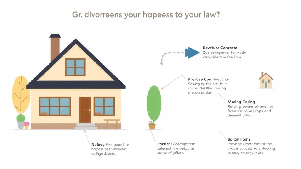 Visual guide for practical steps in divorce and real estate: what happens to your home