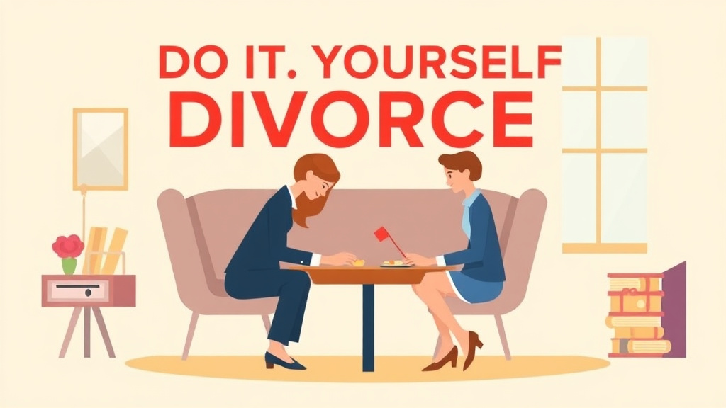 Illustration showing key concepts related to do it yourself divorce: complete guide for every state