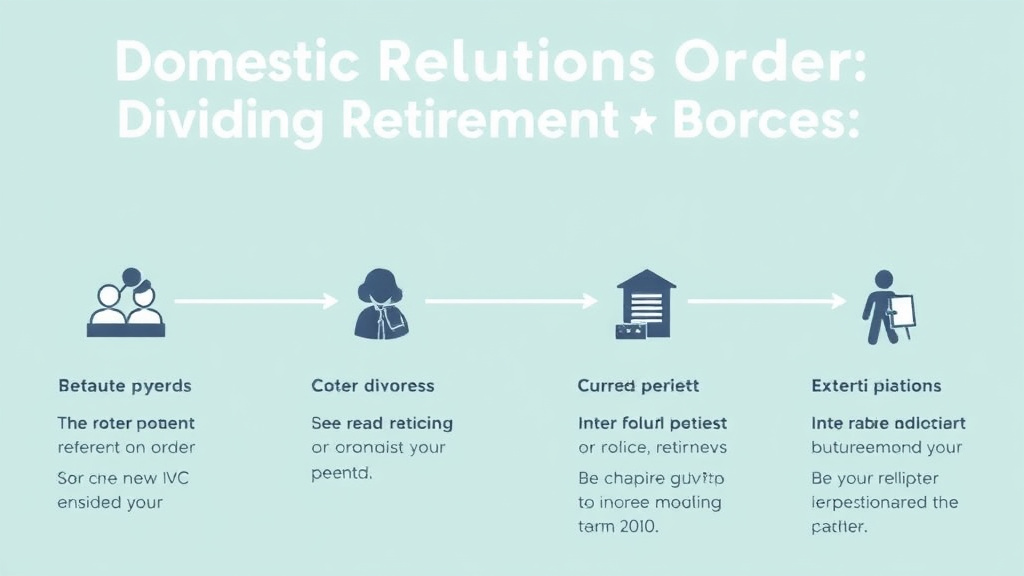 Visual guide for practical steps in domestic relations order: dividing retirement benefits