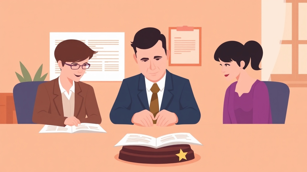 Illustration showing key concepts related to emergency orders in divorce: restraining orders and protection