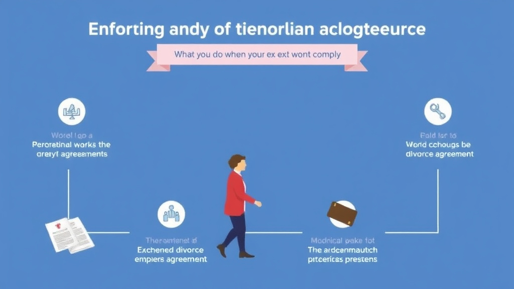 Visual guide for practical steps in enforcing divorce agreements: what to do when your ex won't comply