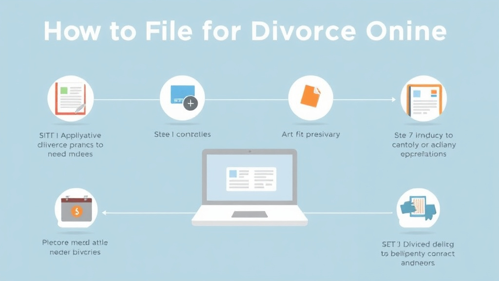 Visual guide for practical steps in how to file for divorce online: state-by-state e-filing guide