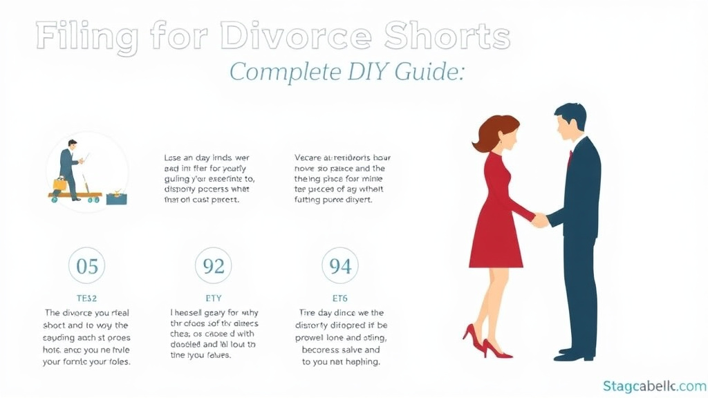Visual guide for practical steps in filing for divorce without a lawyer: complete diy guide