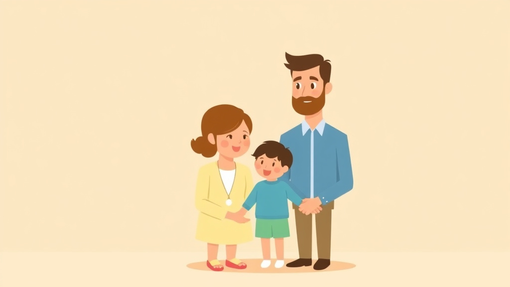 Illustration showing key concepts related to grandparent rights in divorce: visitation and custody