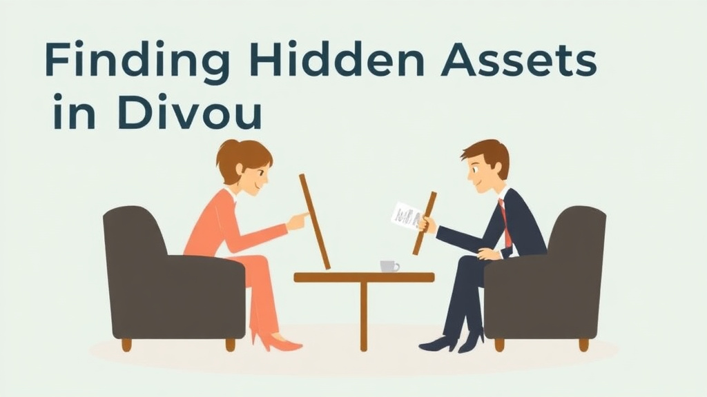 Visual guide for practical steps in finding hidden assets in divorce: detection methods