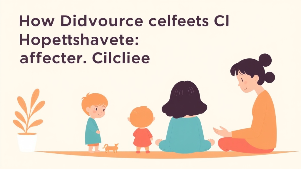 Illustration showing key concepts related to how divorce affects children: age-by-age guide