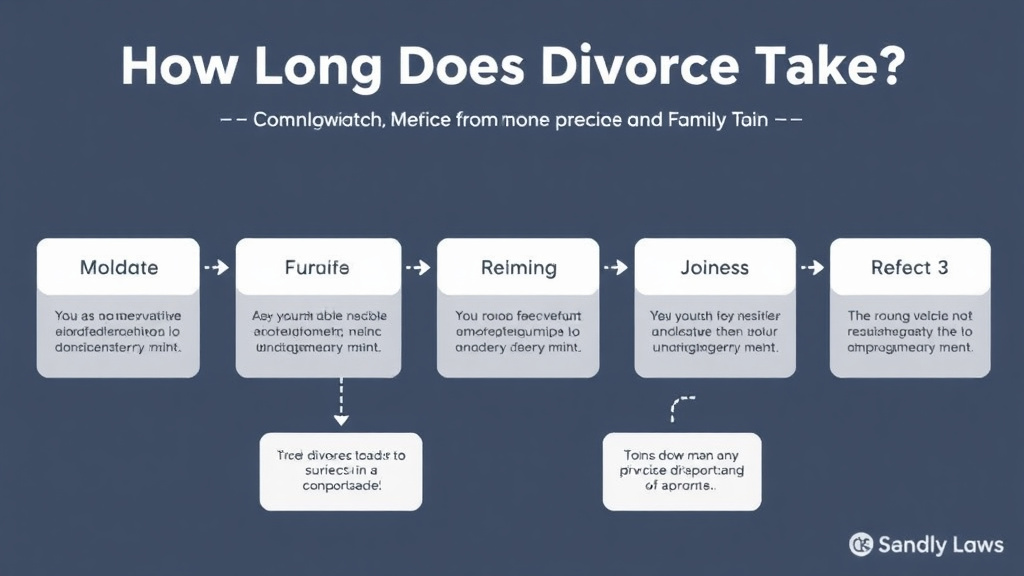 Visual guide for practical steps in how long does divorce take? timelines by state