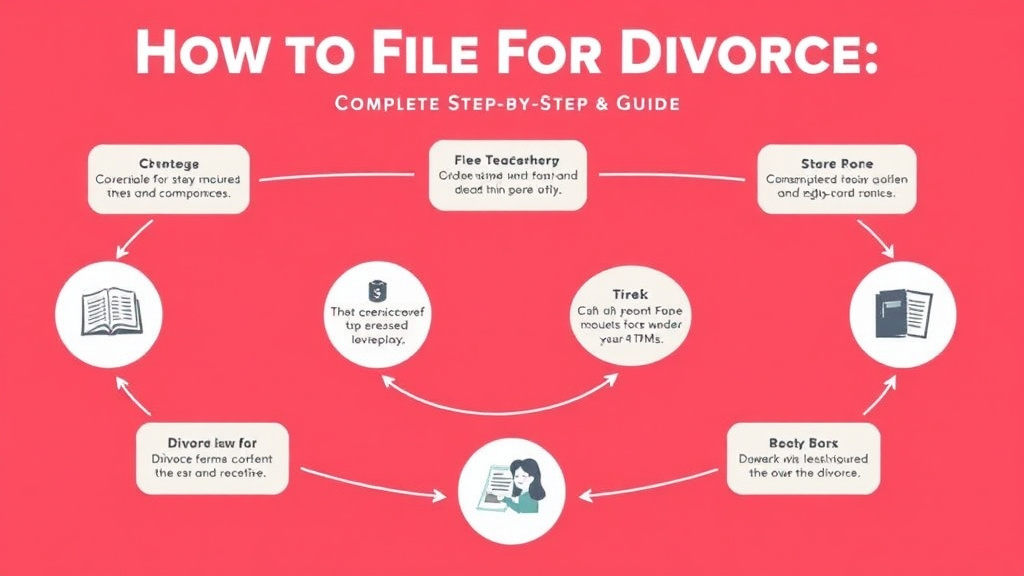 Visual guide for practical steps in how to file for divorce: complete step-by-step guide