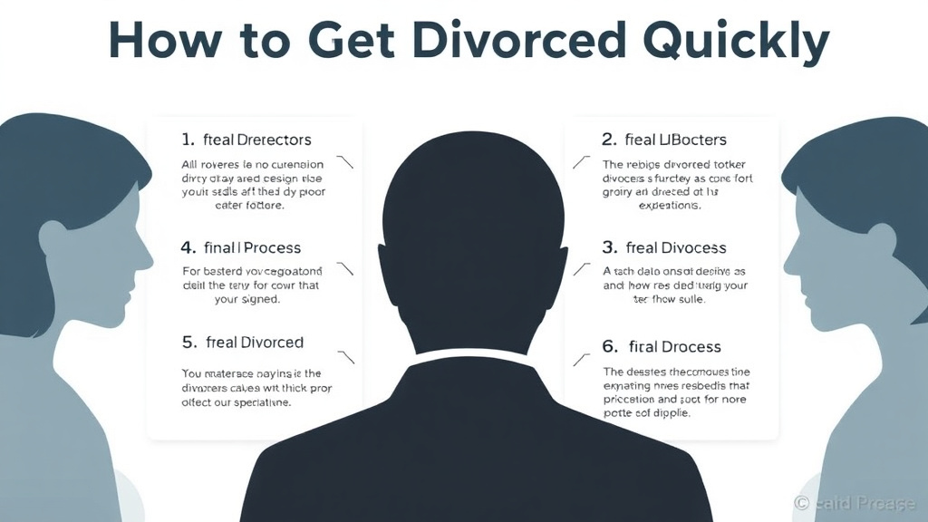 Visual guide for practical steps in how to get divorced quickly: fastest path to finalization