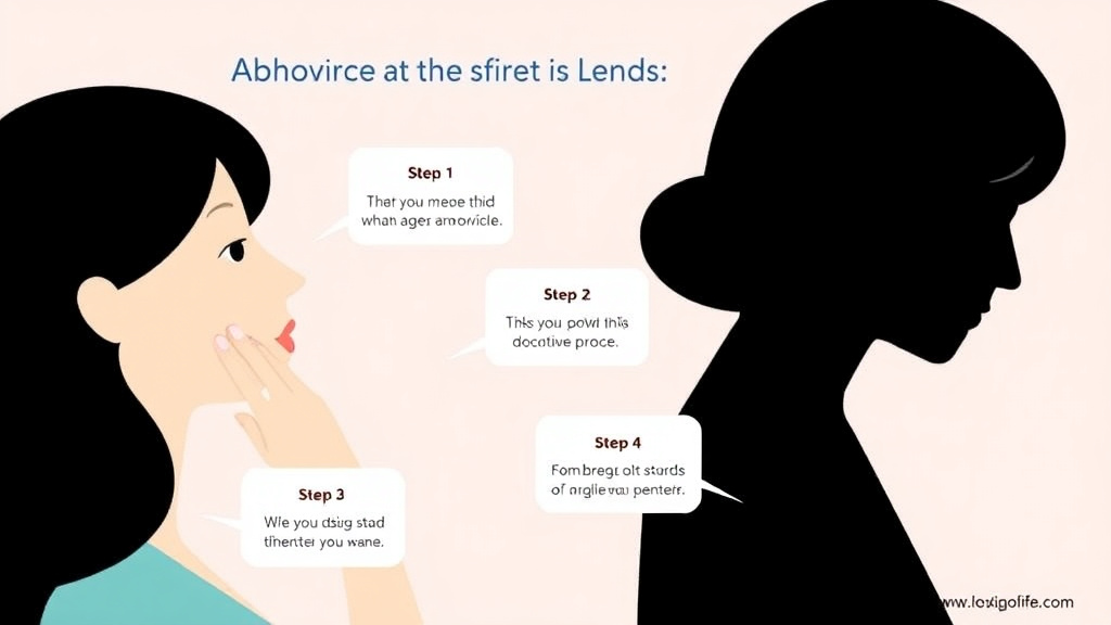 Visual guide for practical steps in how to start the divorce process: first steps