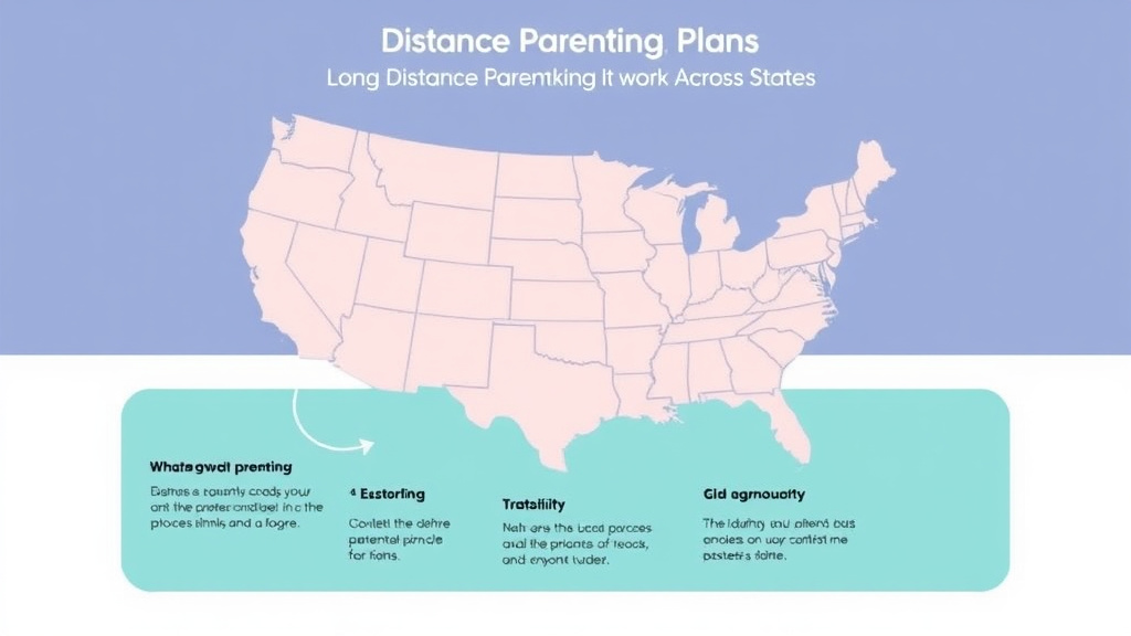 Visual guide for practical steps in long distance parenting plans: making it work across states