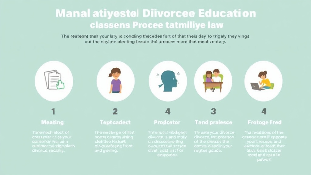 Visual guide for practical steps in mandatory divorce education classes: state requirements