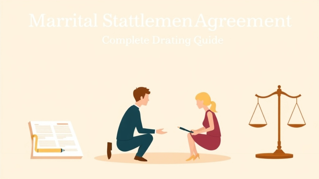 Illustration showing key concepts related to marital settlement agreement: complete drafting guide