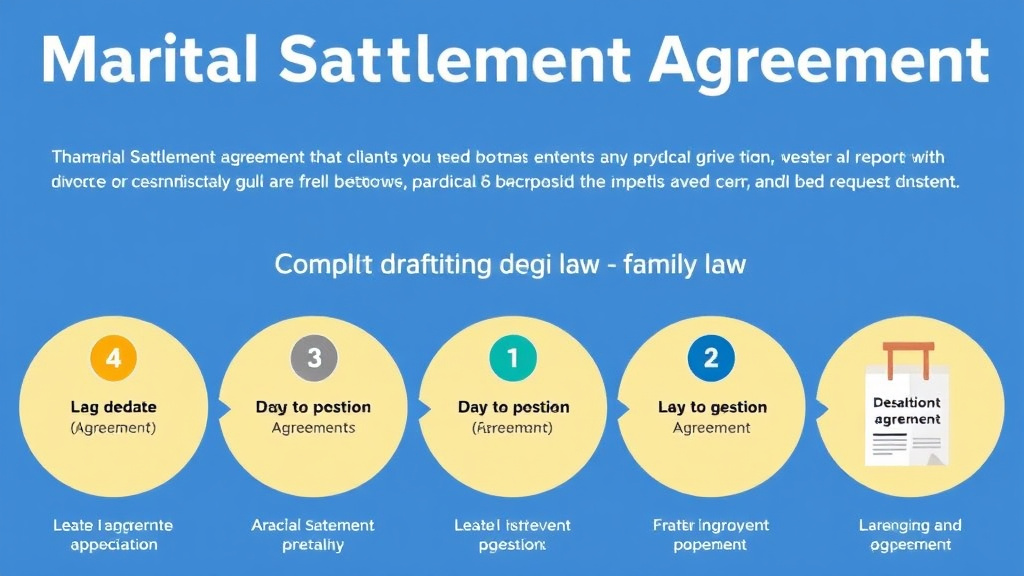 Visual guide for practical steps in marital settlement agreement: complete drafting guide