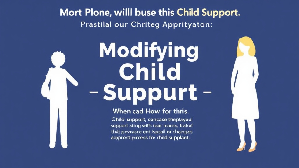 Visual guide for practical steps in modifying child support: when and how to request changes