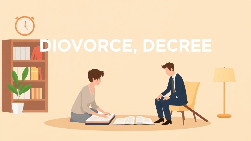 Illustration showing key concepts related to modifying a divorce decree: when and how to make changes
