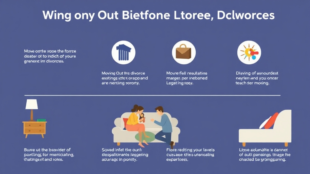 Visual guide for practical steps in moving out before divorce: legal implications